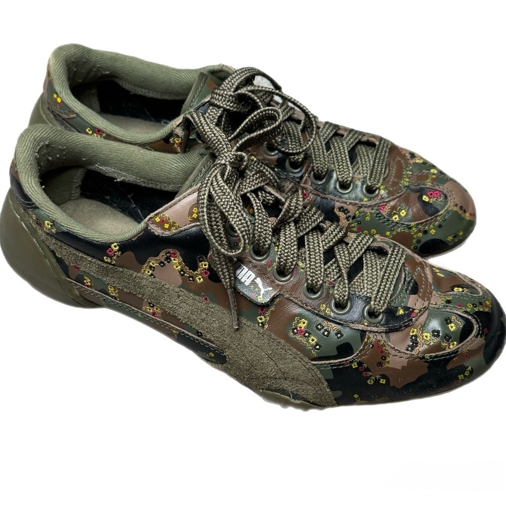 Puma X Mihara Yasuhiro Green and Brown Camouflage Sneakers - Picture 5 of 10